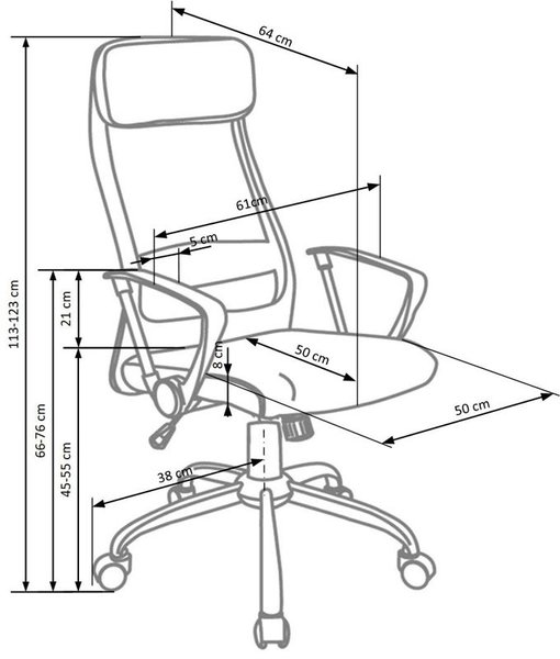 Scaun de birou ergonomic, tapitat cu stofa Zoom